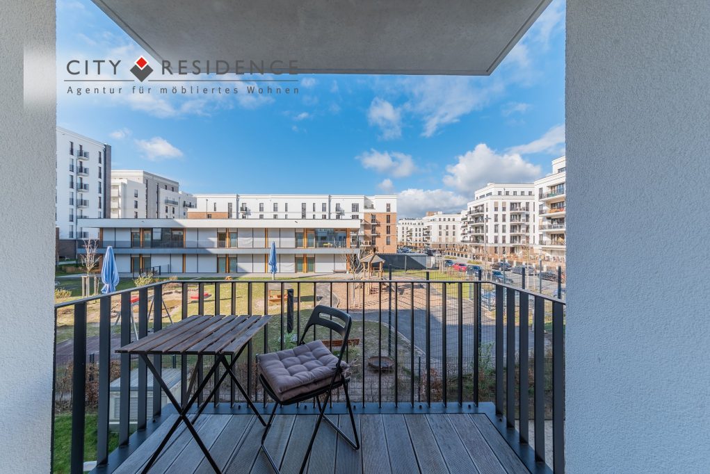 Frankfurt-Europaviertel: 1-camera(e)  Appartamento, 28m², Römischer Ring, 1,390, balcone/terrazza